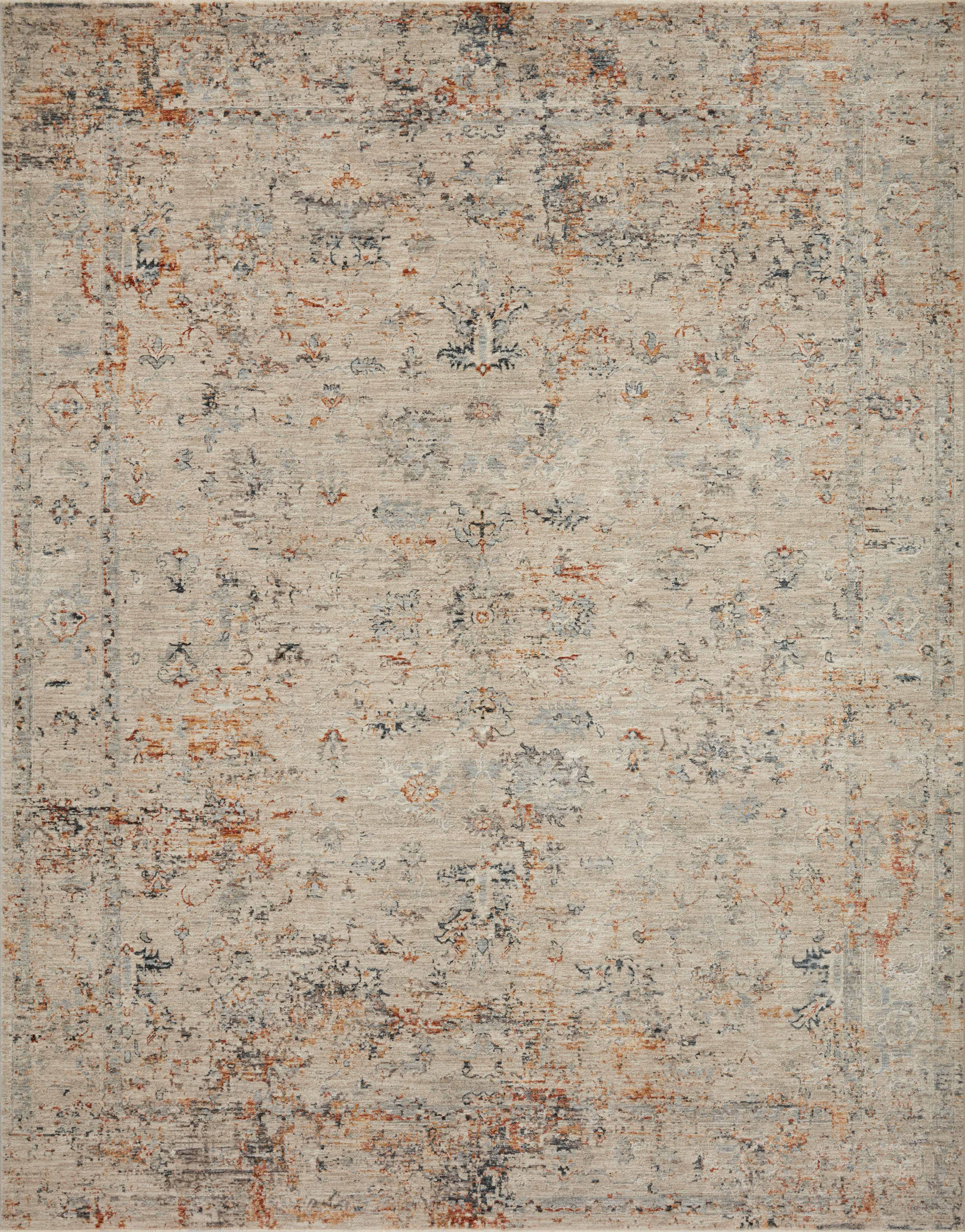 Loloi Rugs Axel Collection Rug in Silver, Spice - 7'10
