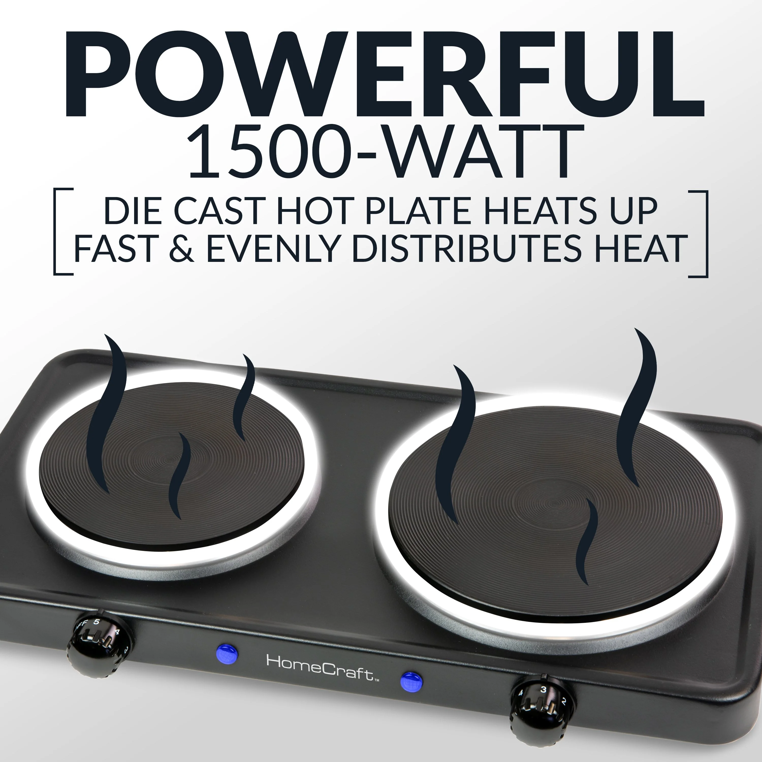 HomeCraft�?Double Burner Hot Plate - Inhomebuy