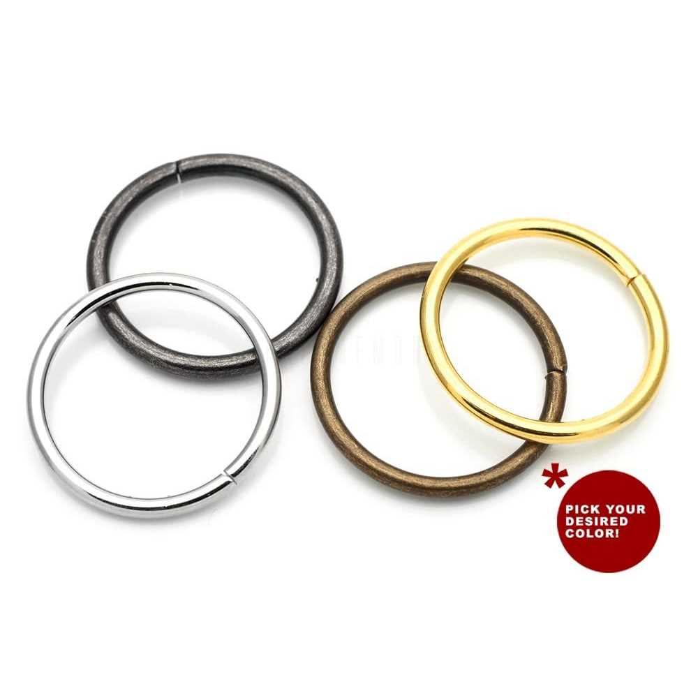 CRAFTMEMORE O-Ring Findings Metal Non-Welded O Rings for Belts Bags Landyard DIY Leather Hand Craft - Inhomebuy