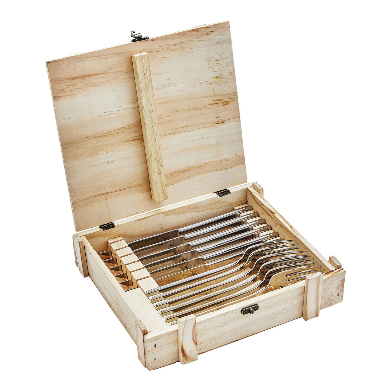 ZWILLING Steak Dinner 12pc Stainless Steel Steak Knife Set in Wood Presentation Box - Inhomebuy