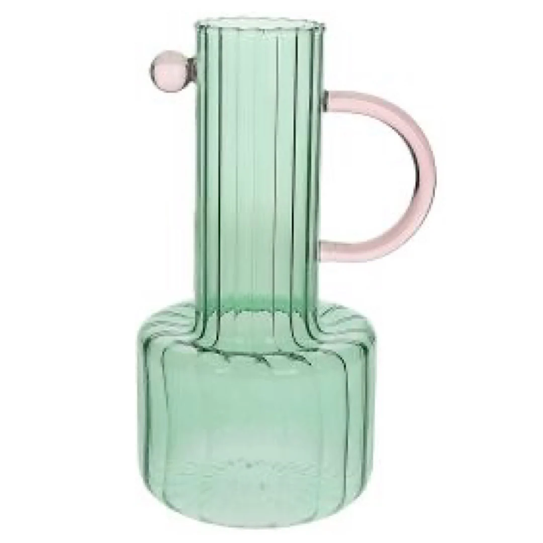 Vase Verde/ Rosa  H 24 Glass Design Wetube - Inhomebuy
