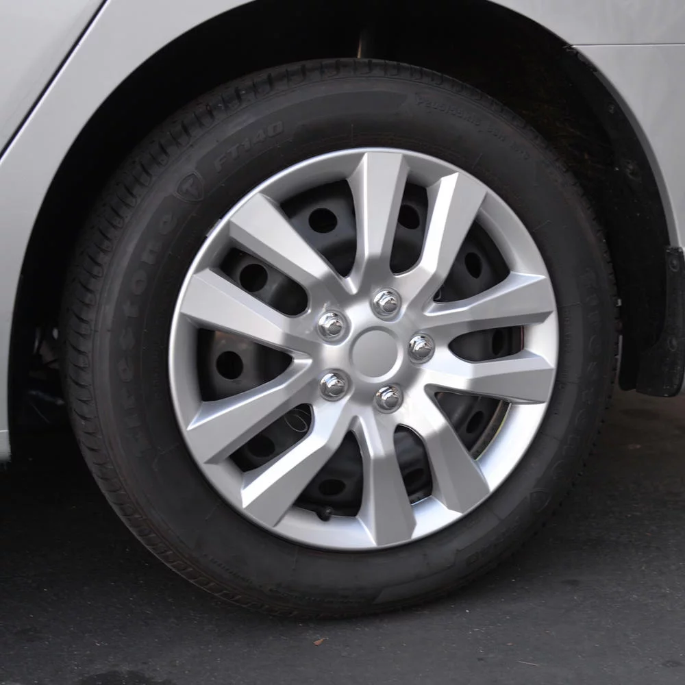 BDK Hubcap Wheel Covers Nissan Altima Style - 16 Inch Silver Replica Cover, OEM Factory Replacement (4 Pieces) - Inhomebuy