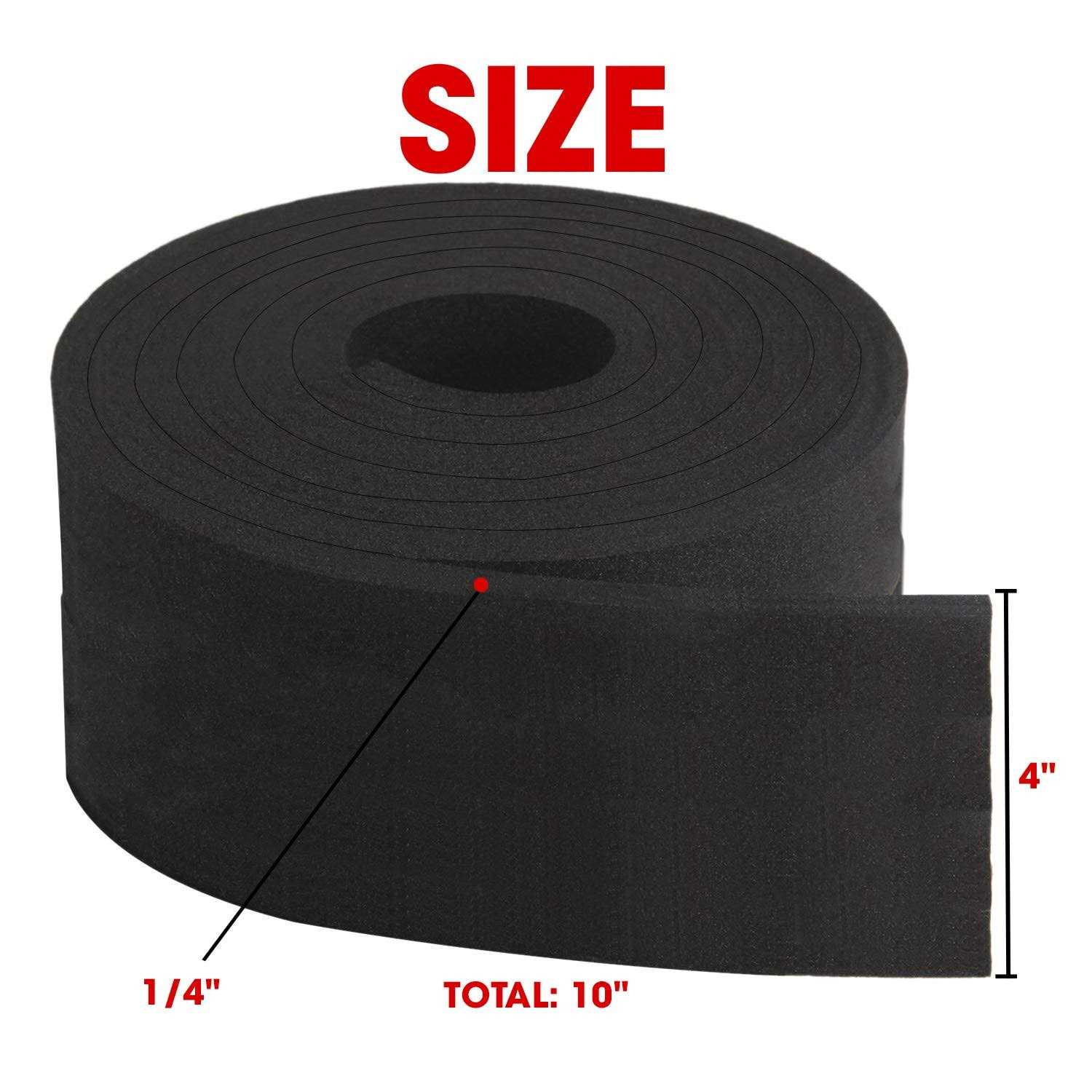 Dualplex Neoprene Foam Strip Roll Wide x 10′ Long 1/4 Thick - Inhomebuy
