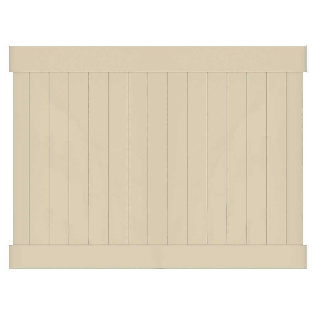 Veranda Linden H x 8 ft. W White Vinyl Privacy Fence Panel Kit - Inhomebuy