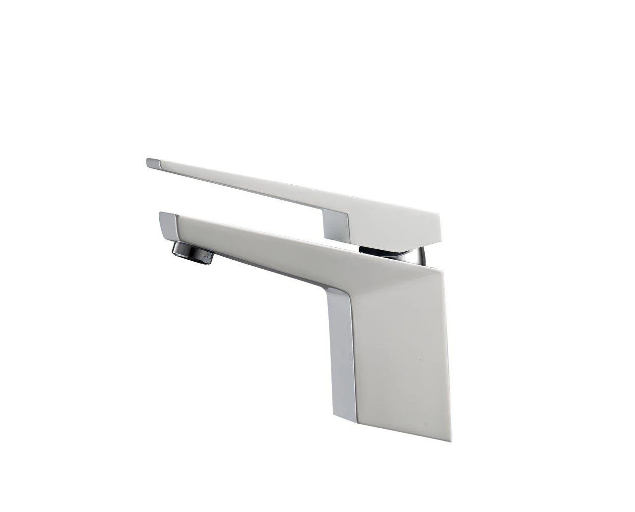KubeBath Aqua Siza Single Lever Modern Bathroom Vanity Faucet - Matt White, AFB13WH - Inhomebuy