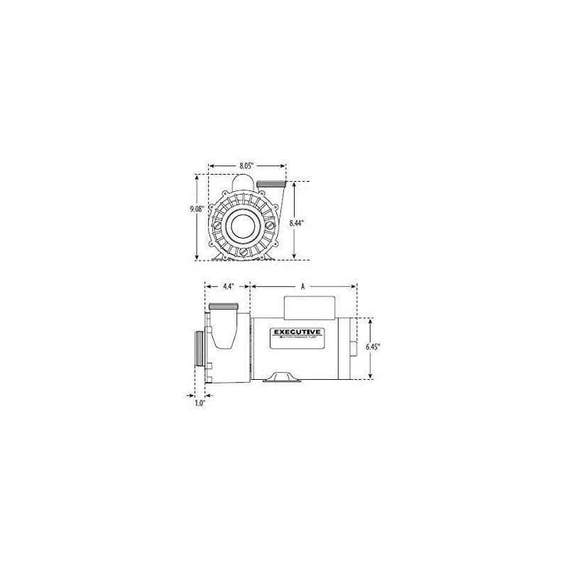 Waterway 5HP Executive 56 Frame Spa Pump 3722021-1D - Inhomebuy