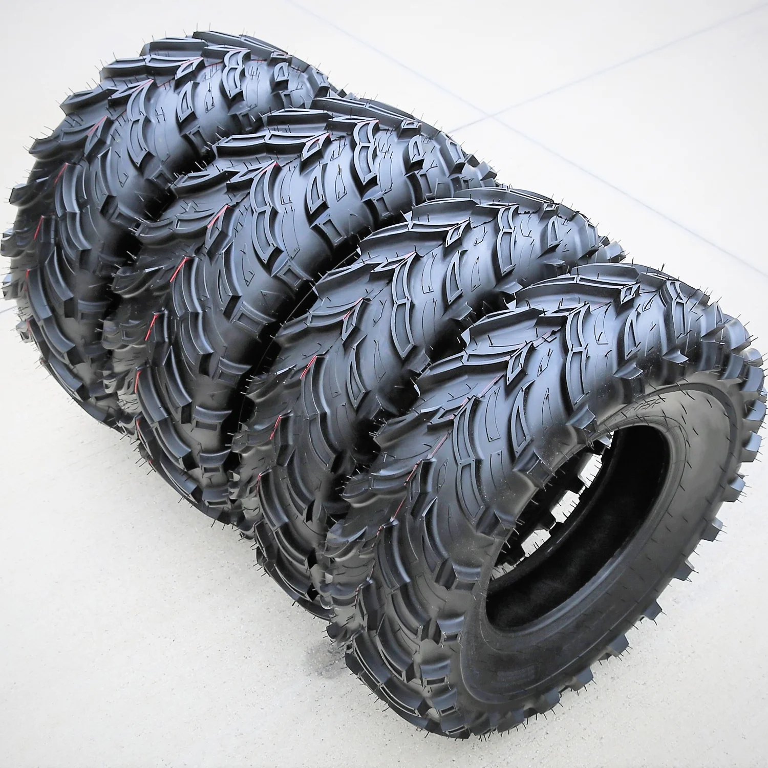 Set of 4 (FOUR) Forerunner Mars B 25x10.00-12 25x10-12 50F 6 Ply MT M/T Mud ATV UTV Tires - Inhomebuy