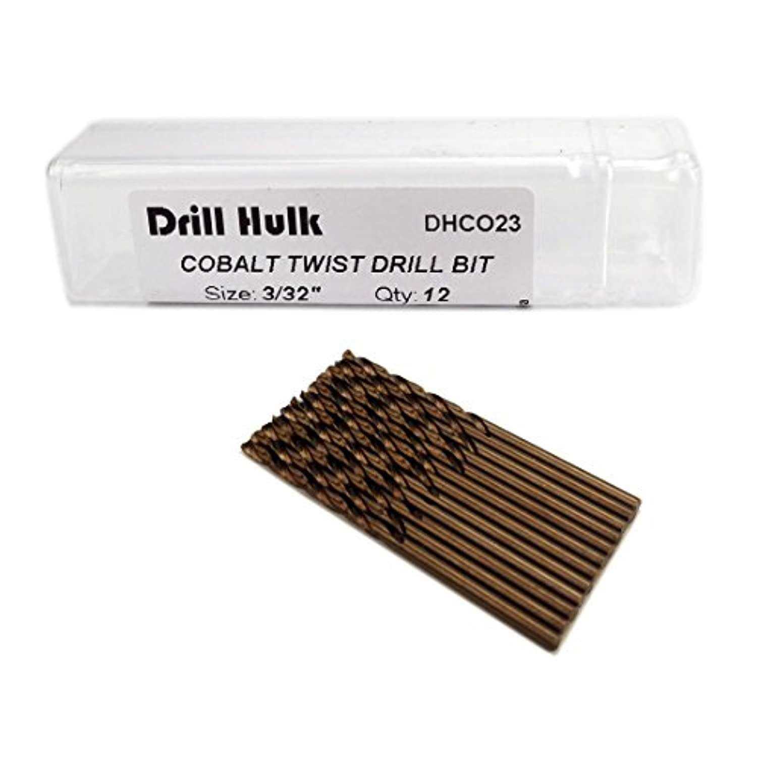 Drill Hulk 1/8-Inch Cobalt Steel M35 Jobber Length Twist Drill Bits for Hard - Inhomebuy