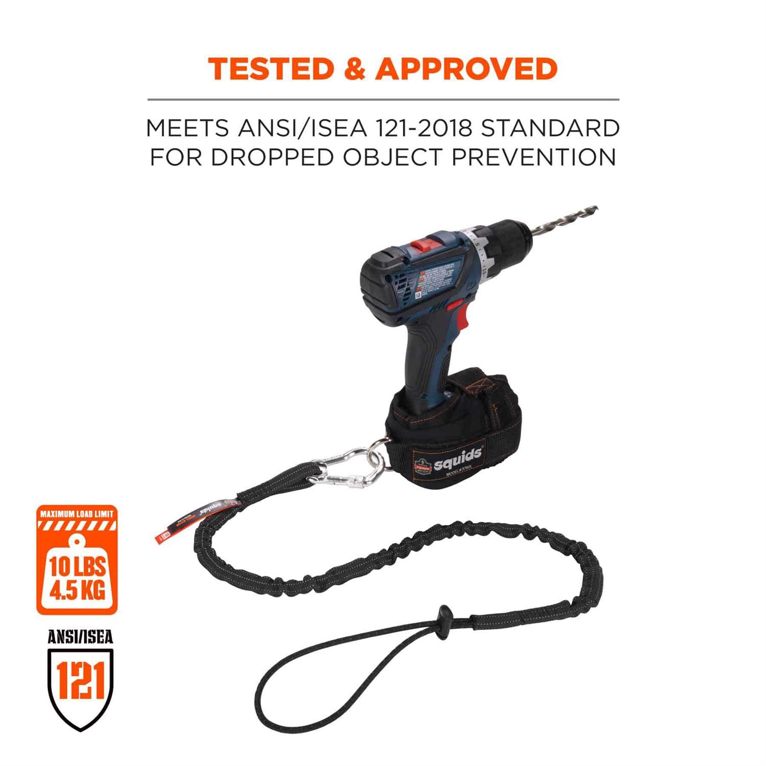 Ergodyne 3100 Squids Single Carabiner Tool Lanyard - Inhomebuy