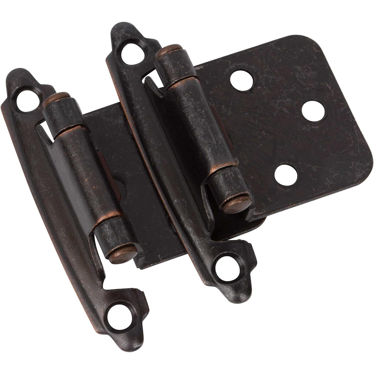 Decobasics Oil Rubbed Bronze Cabinet Hinges for Kitchen Cabinets -1/2 Overlay -Self Closing Kitchen Cab - Inhomebuy
