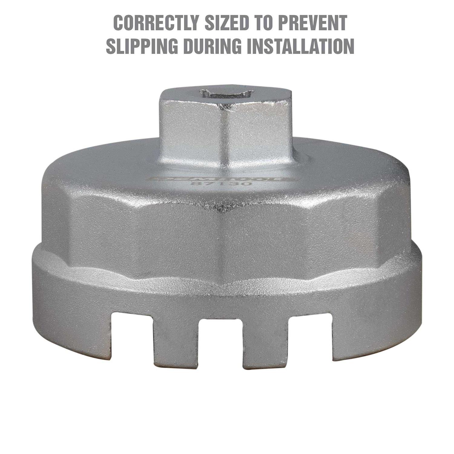 OEMTOOLS 87130 64mm Oil Filter Wrench With 14 Flutes Toyota Lexus - Inhomebuy