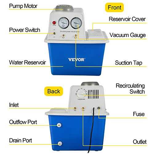 VEVOR Lab Multi-Purpose Water Circulating Vacuum Pump15l with 2 Off - Inhomebuy