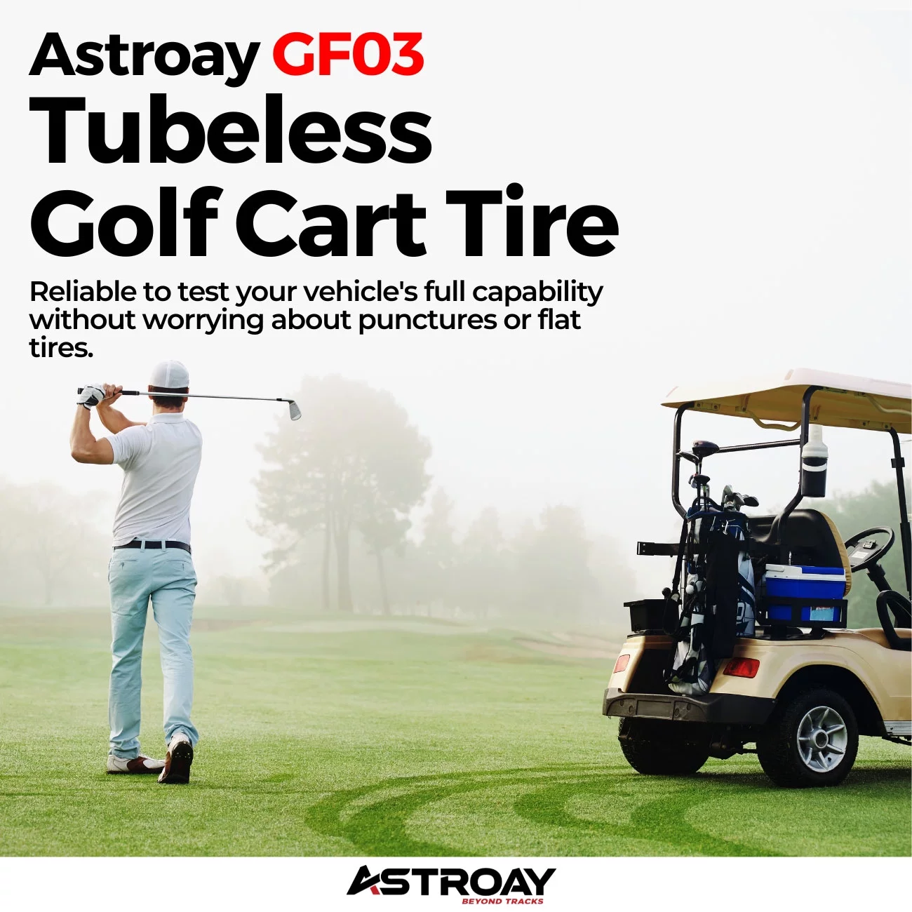 23 x 10.5 - 12 Astroay GF03 Golf Cart Tire - Inhomebuy