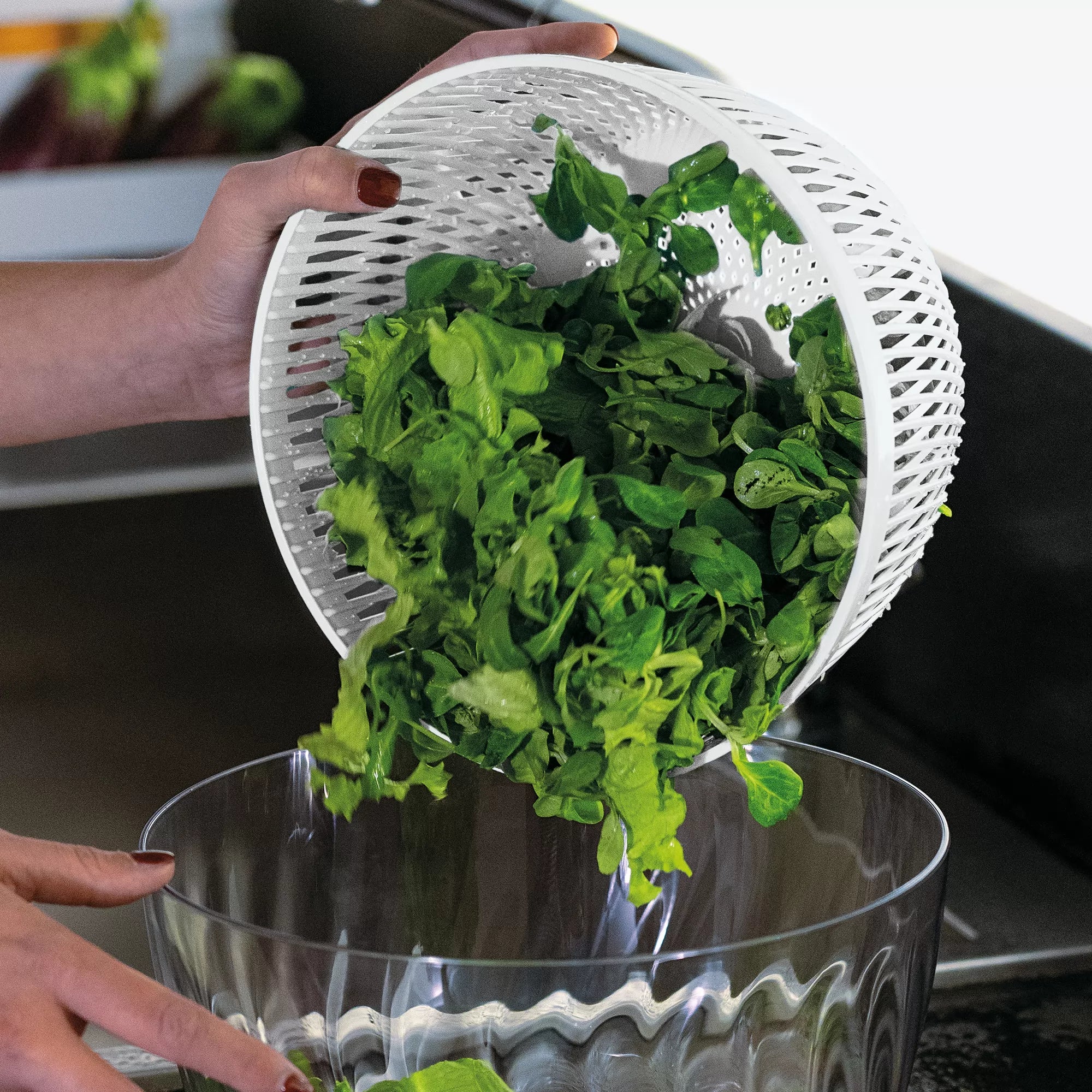 Spin&Store Salad Spinner With Lid 26 Kitchen Active Design - Inhomebuy