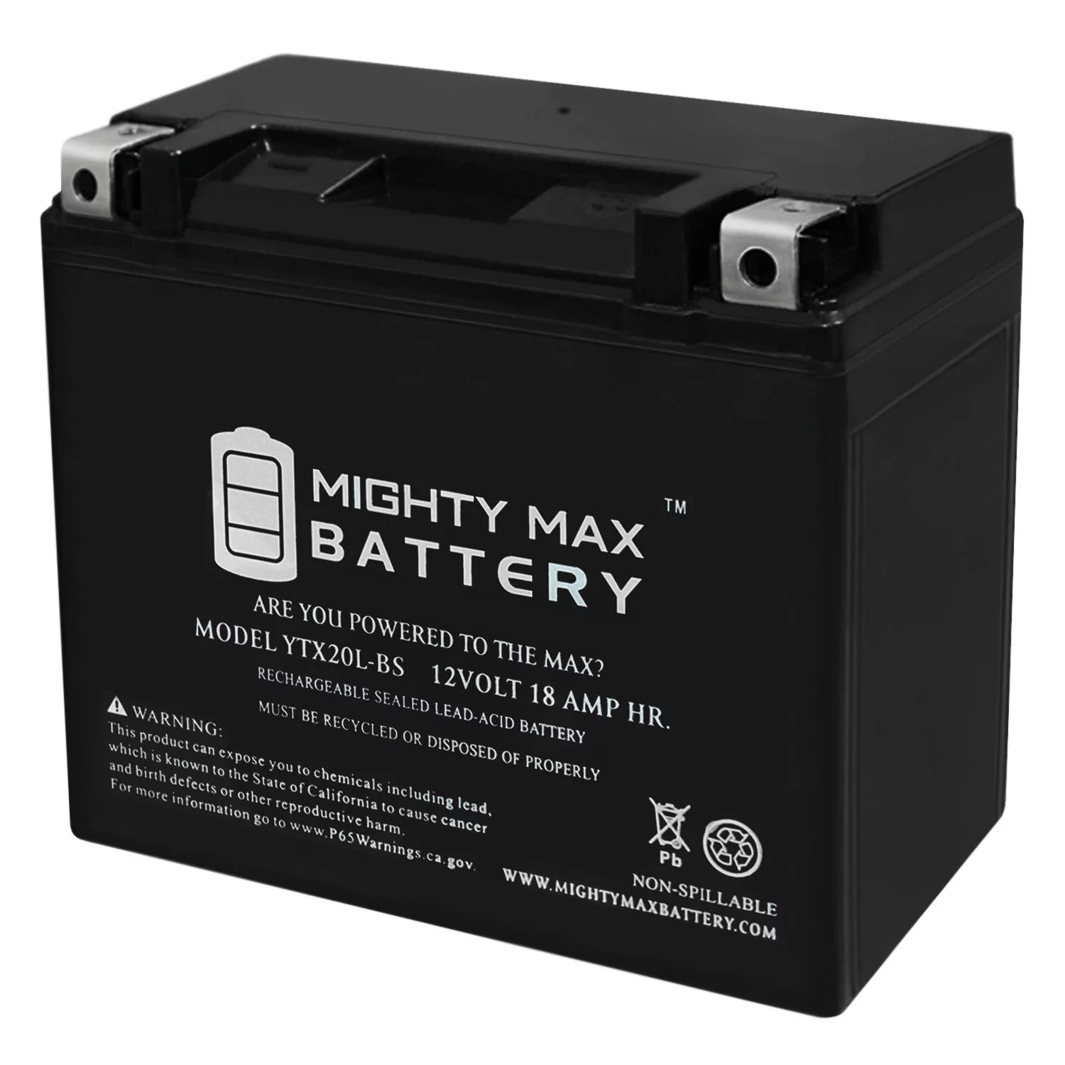 YTX20L-BS Replacement Battery for Walmart ES20L-BS Battery - Inhomebuy