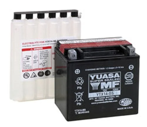 Yuasa Ytx14 Bs Maintenance Free 12 Volt Battery - Inhomebuy