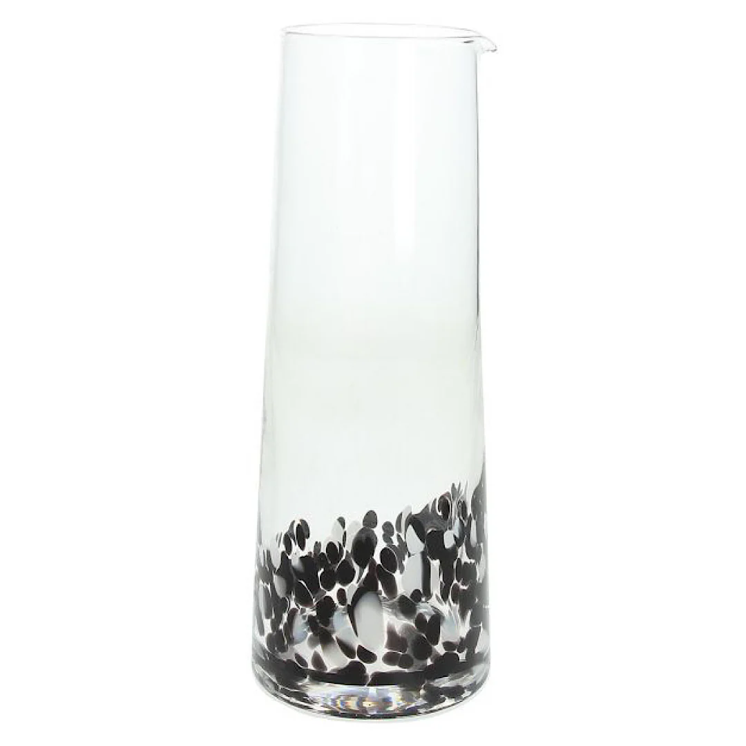 Vetro Venezia Black-White Carafe 10x26 h - Inhomebuy