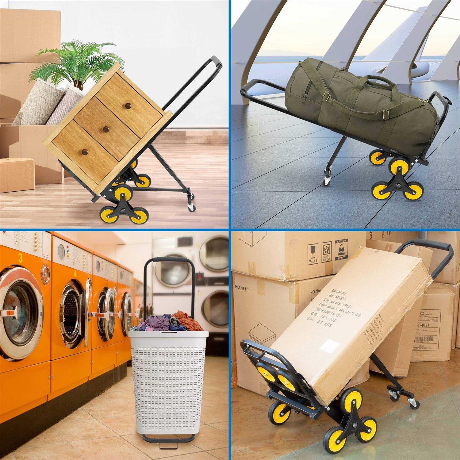 Mount-It! Premium Folding Luggage Cart - Inhomebuy