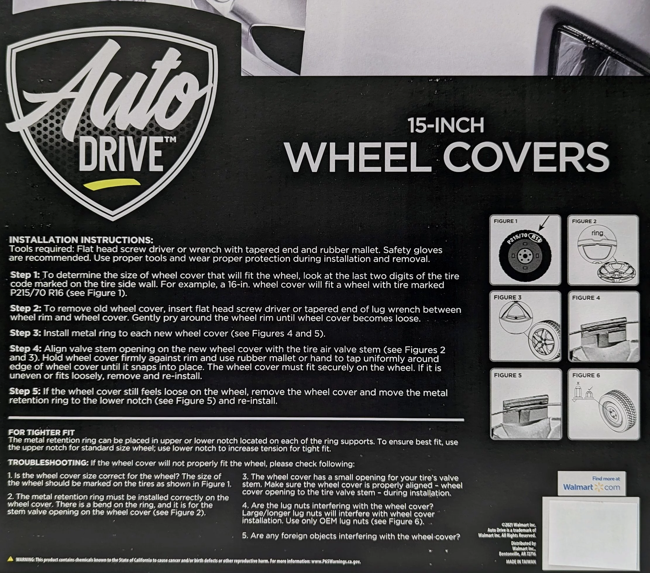15-inch Wheel Cover, Silver Alloy Finish, Auto Drive Brand, ABS Plastic Material, Mfg Part No. KT993-15SL - Inhomebuy