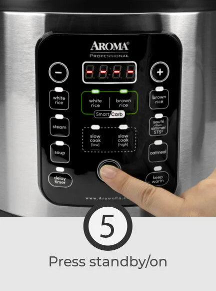 Aroma ARC-1126SBL SmartCarb Rice Cooker: 6 cup, multi-function - Inhomebuy