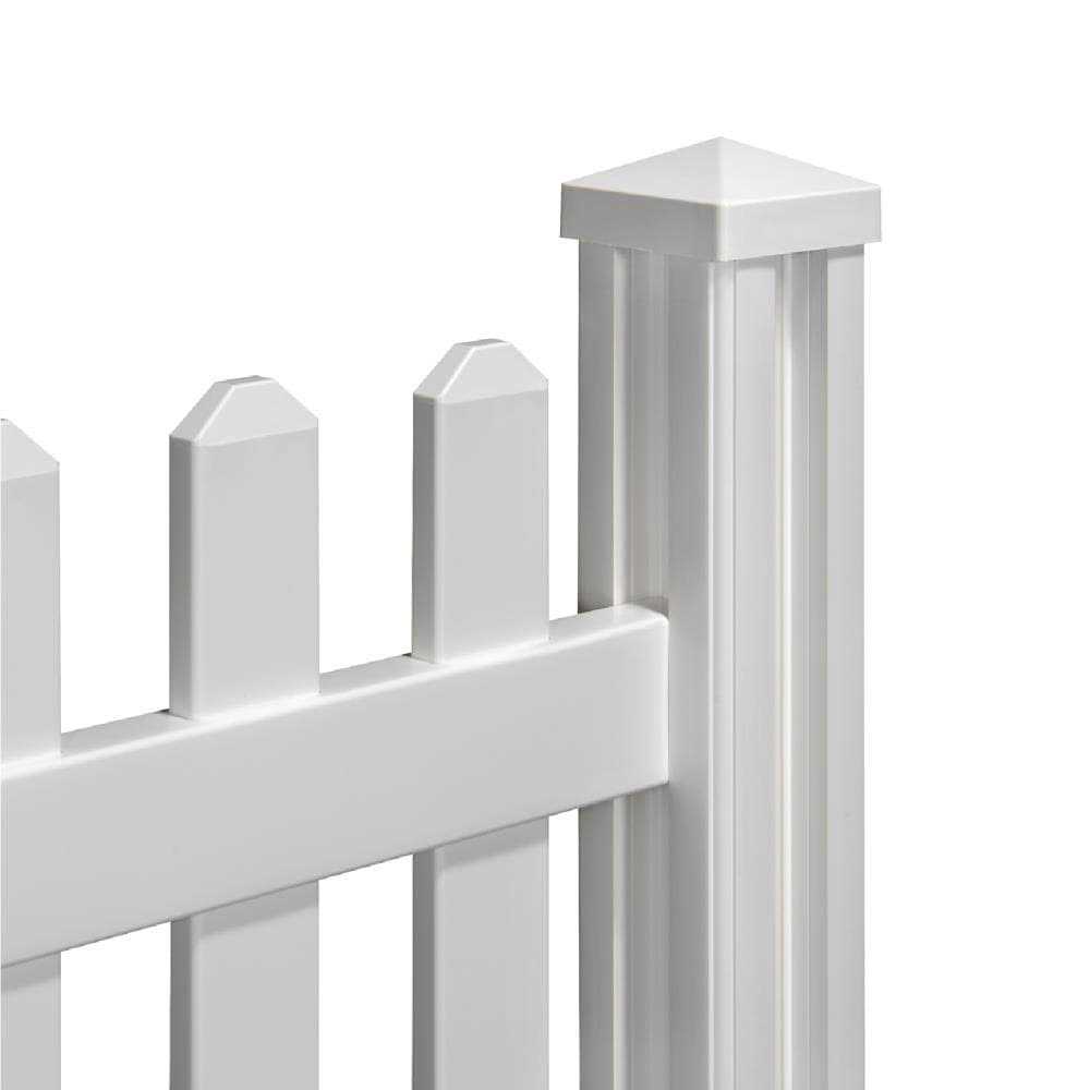 WamBam Fence 4-ft H x 6-ft W Sturbridge Style White Vinyl Flat-top Fence Panel Cap BL19103 - Inhomebuy