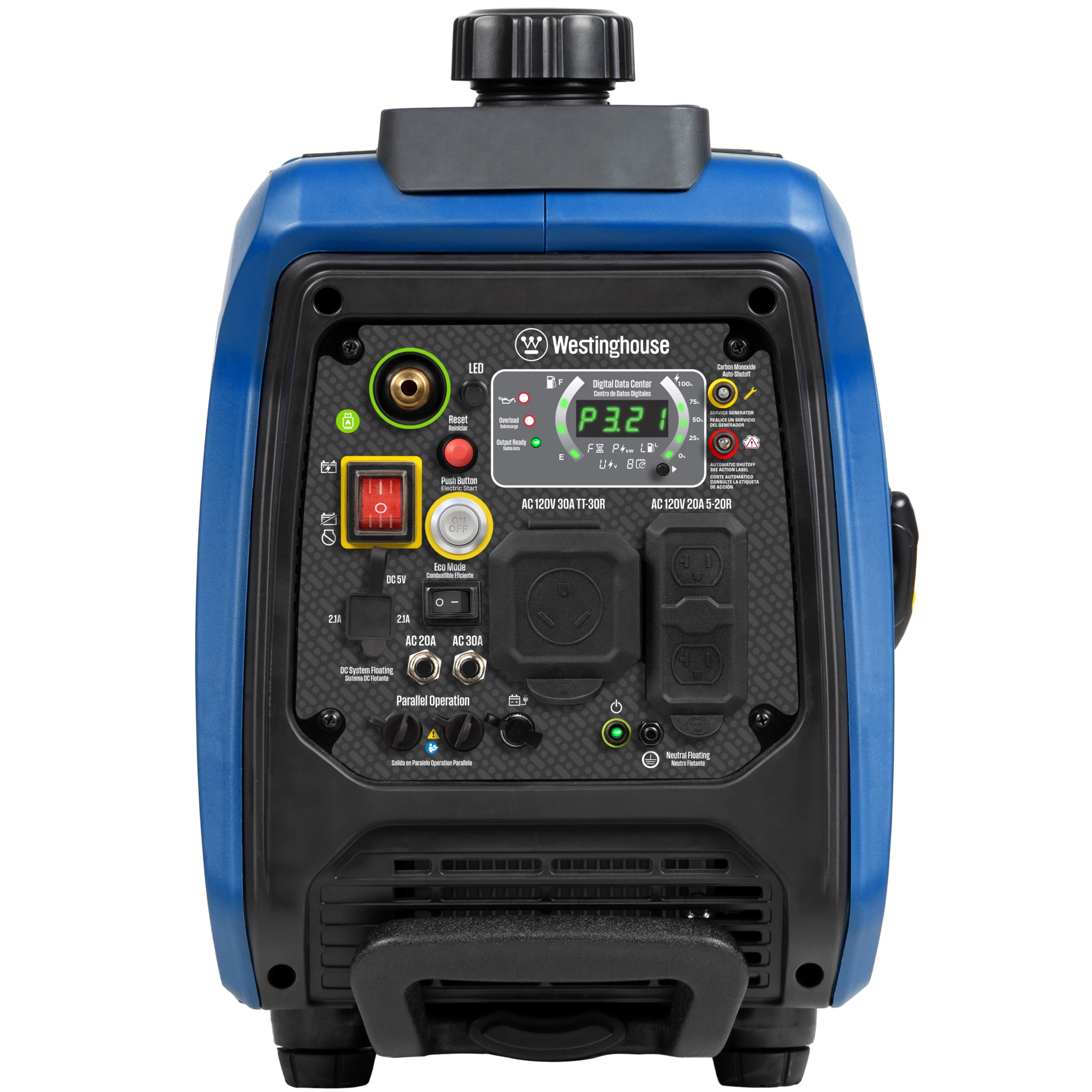 Westinghouse 4000 Peak Watt Dual Fuel Portable Inverter Generator, RV Ready, Remote Start with CO Sensor - Inhomebuy