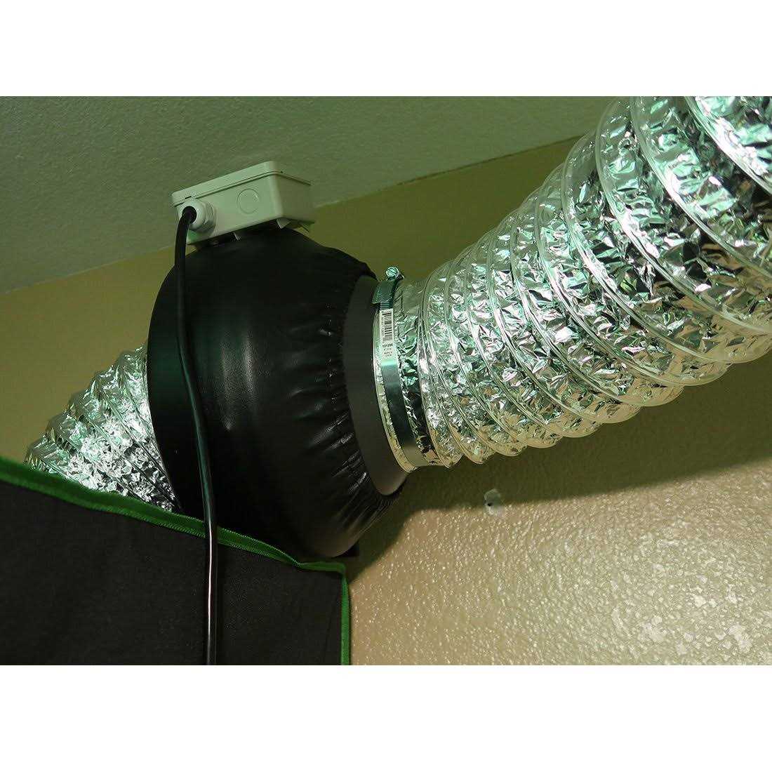 VIVOSUN 8 Feet Non-Insulated Flex Air Aluminum Ducting Dryer Vent Hose for HVAC Ventilation w/Two Stainless Steel Clamps - Inhomebuy