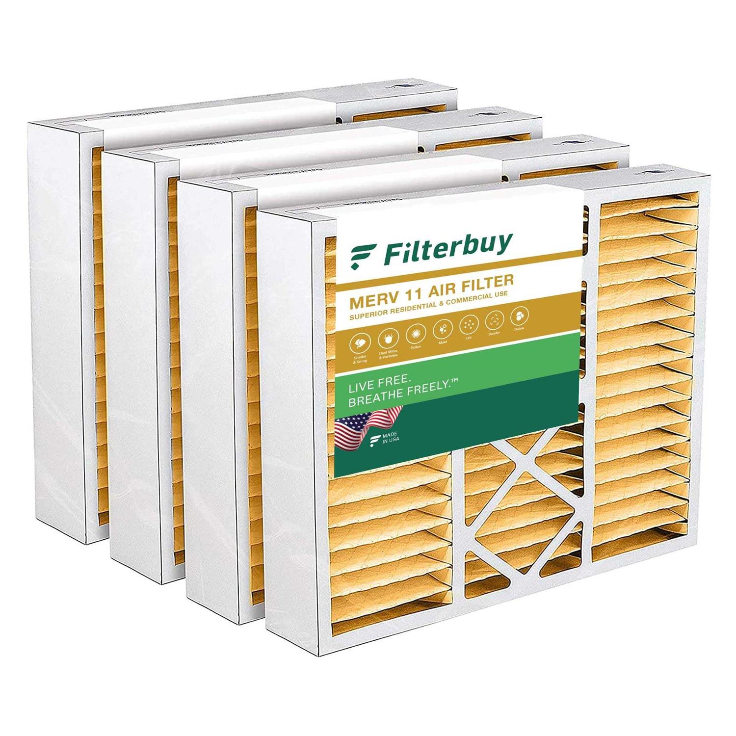 Filterbuy Merv 8 Odor Eliminator Pleated Hvac AC Furnace Air Filters with Activated Carbon - Inhomebuy