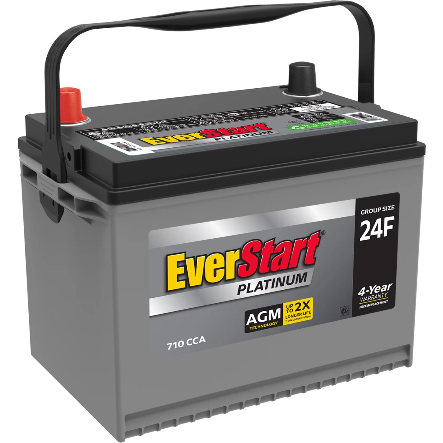EverStart Platinum AGM Automotive Battery, Group Size 24F 12 Volt, 750 CCA - Inhomebuy