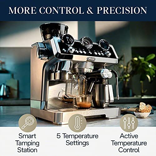 DeLonghi La Specialista Maestro Espresso Maker: 1450W with LatteCrema automatic milk frother, s/s | EC9665M - Inhomebuy