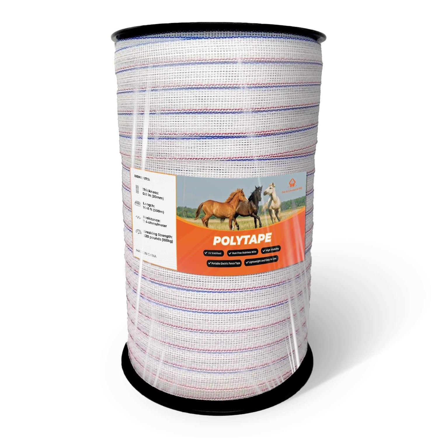 Electric Fence Polywire, Homaisson 500/1000 Meter Electric Fence String, 6 Stainless Steel Strands for Reliable Conductivity and Rust - Inhomebuy