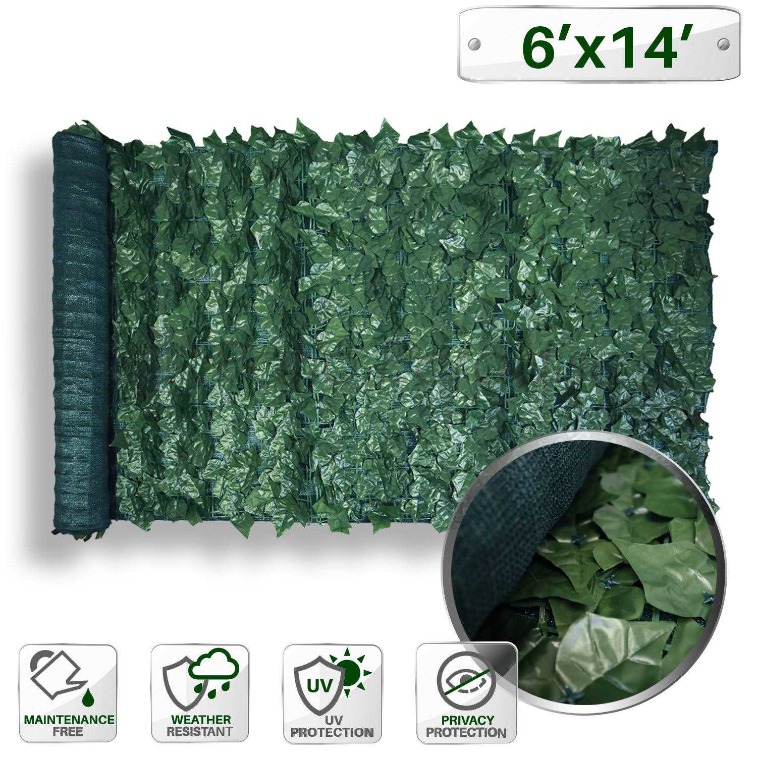 Patio Paradise Faux Ivy Privacy Fence Screen with Mesh Back-Artificial Leaf Vine Hedge Outdoor Decor-Garden Backyard Decoration - Inhomebuy
