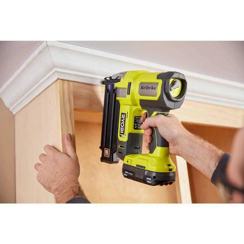 RYOBI ONE+ 18V 16-Gauge Cordless AirStrike Finish Nailer - Inhomebuy