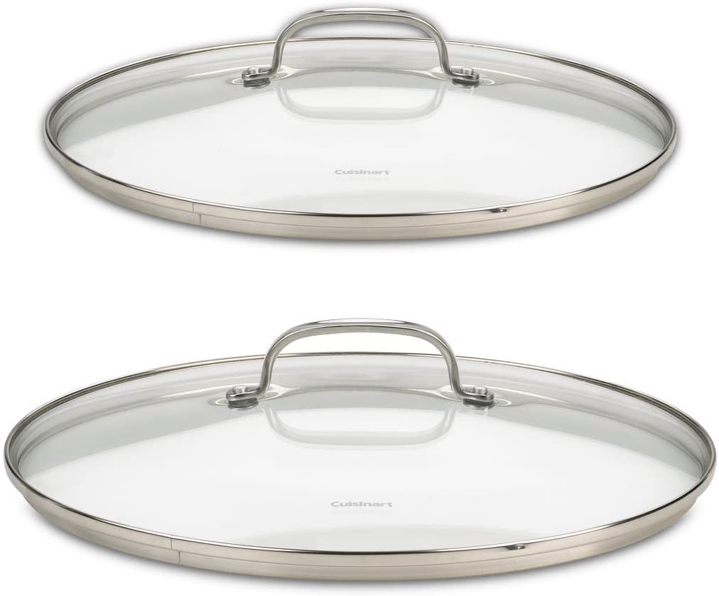 Cuisinart Chef's Classic 2-pack Glass Lids: 22cm + 28cm | 71-2228CG - Inhomebuy