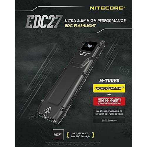 Nitecore EDC27 3000 Lumen Ultra Slim Flat EDC Flashlight - Inhomebuy