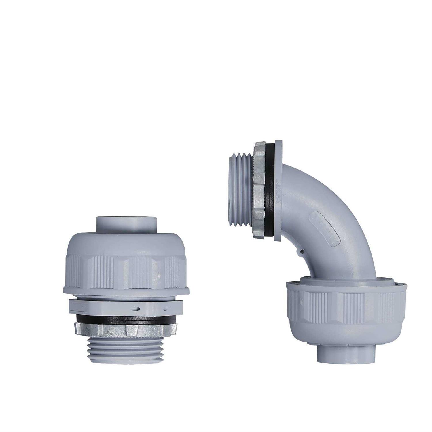 Neorexon Liquid-Tight Conduit and 10 Pieces of Connector Kit, Electrical Conduit Flexible Conduit with 5 Straight and 5 90-Degree - Inhomebuy