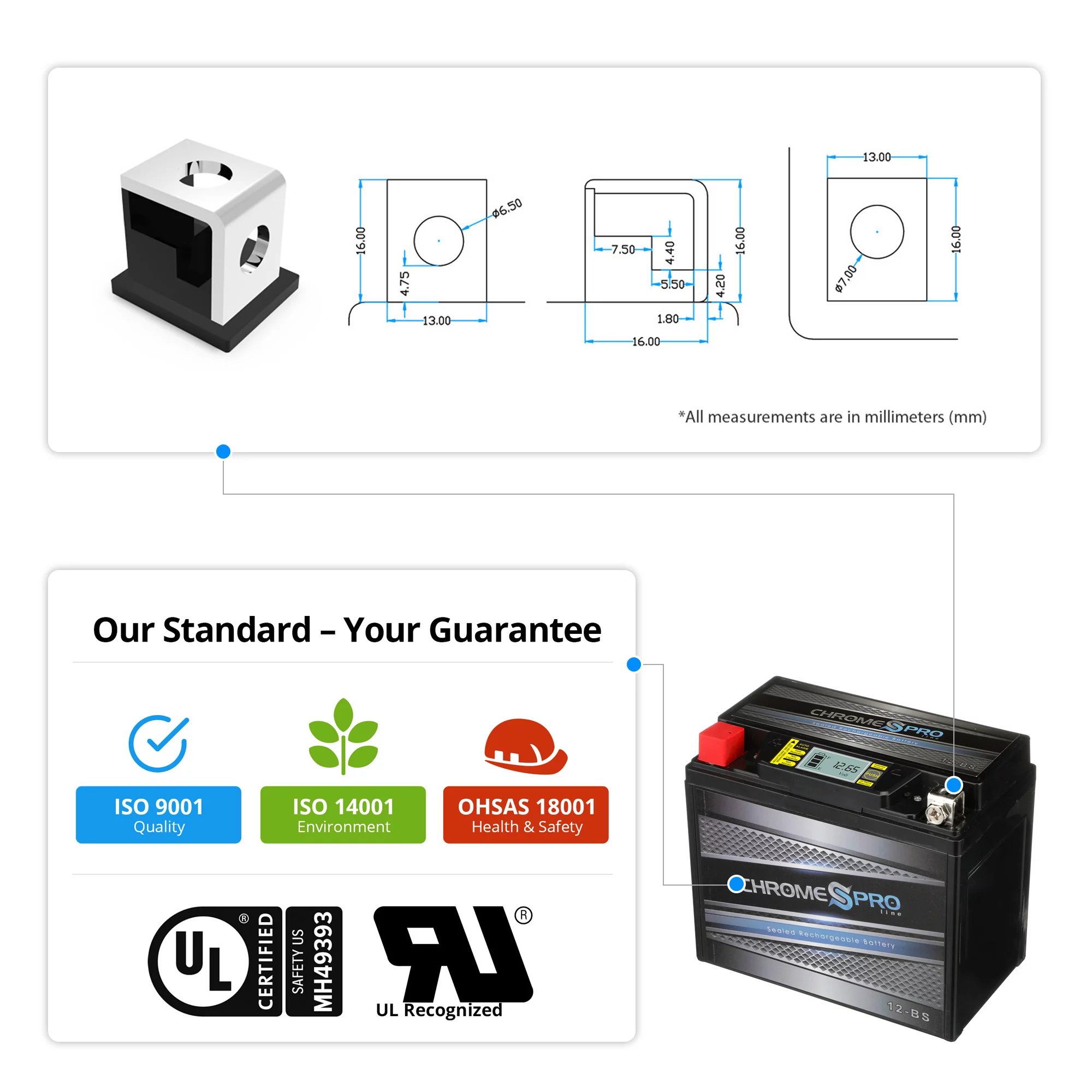 Ytx12-Bs High Performance - Maintenance Free - Sealed Igel Motorcycle Battery - Inhomebuy