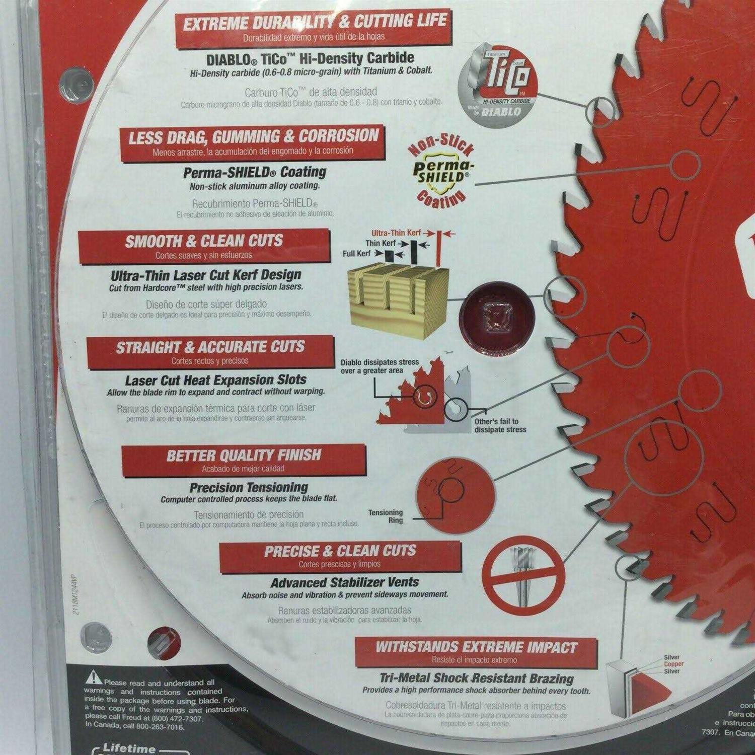 Diablo 12 in. x 80 Tooth Steel Demon Cermet II Saw Blade D1280CF - Inhomebuy