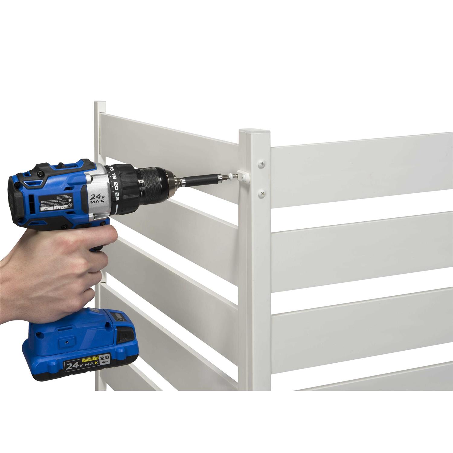 Zippity Outdoor Products Liberty Lattice 3.5 ft. x 3 ft. White Vinyl AC Screen Fence Panel - Inhomebuy