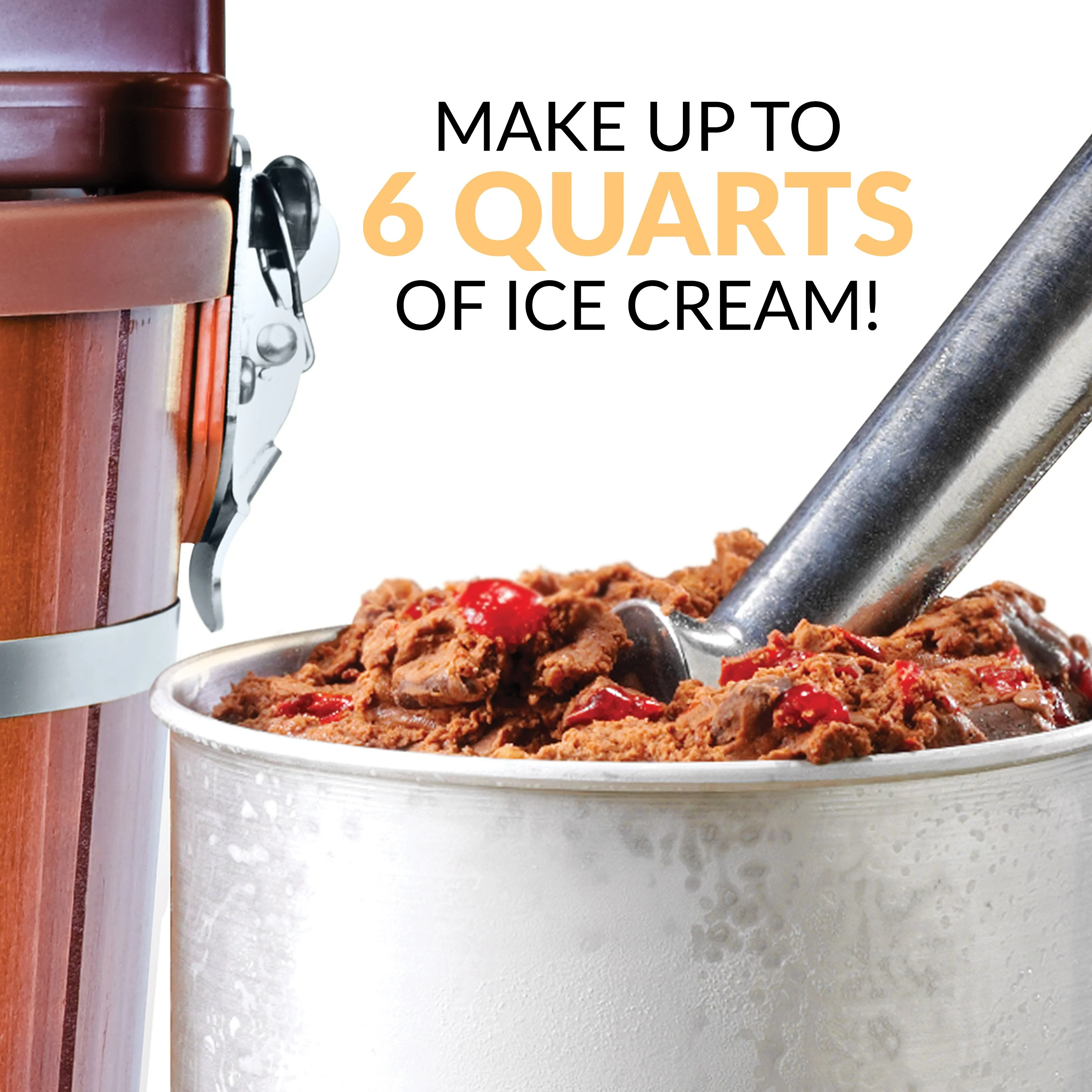 6-Quart Wood Bucket Electric Ice Cream Maker - Inhomebuy