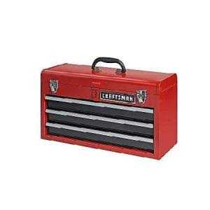 Craftsman 3-Drawer Metal Portable Chest Toolbox Red - Inhomebuy