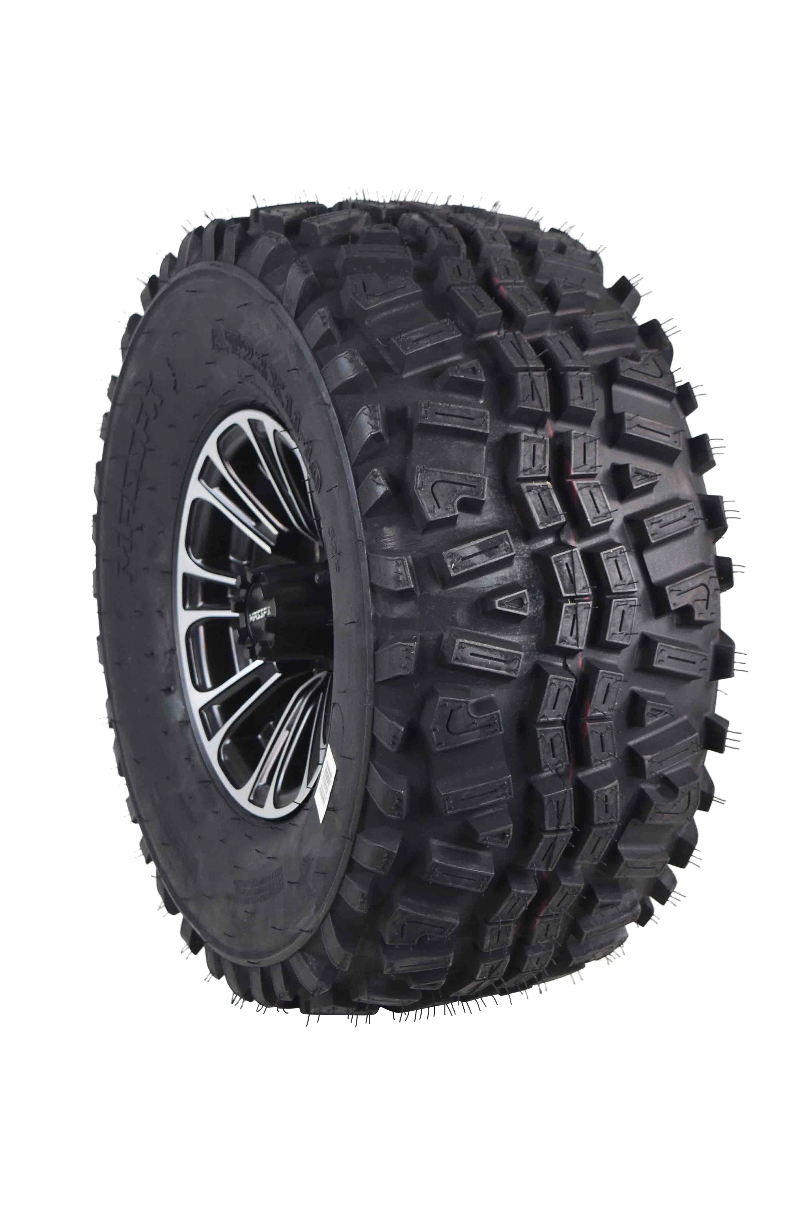 MASSFX 23x11-10 6 Ply Golf Cart Tire 23x11x10 & Black Wheel Kit A238 10x7 4/101.6 - Inhomebuy
