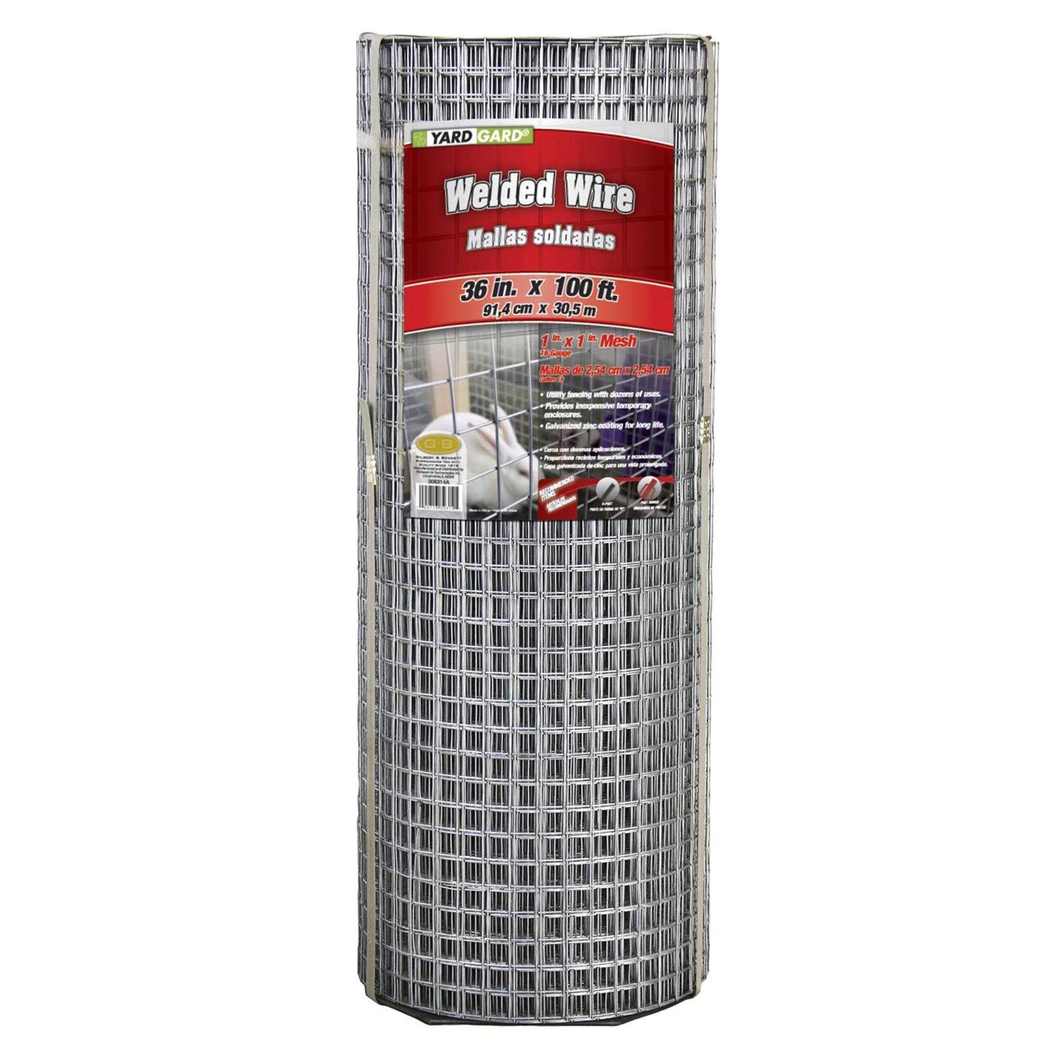 Yardgard 309312A 24 inch by 25 Foot 16 Gauge 1 inch by 1 inch Mesh Galvanized Welded Wire - Inhomebuy