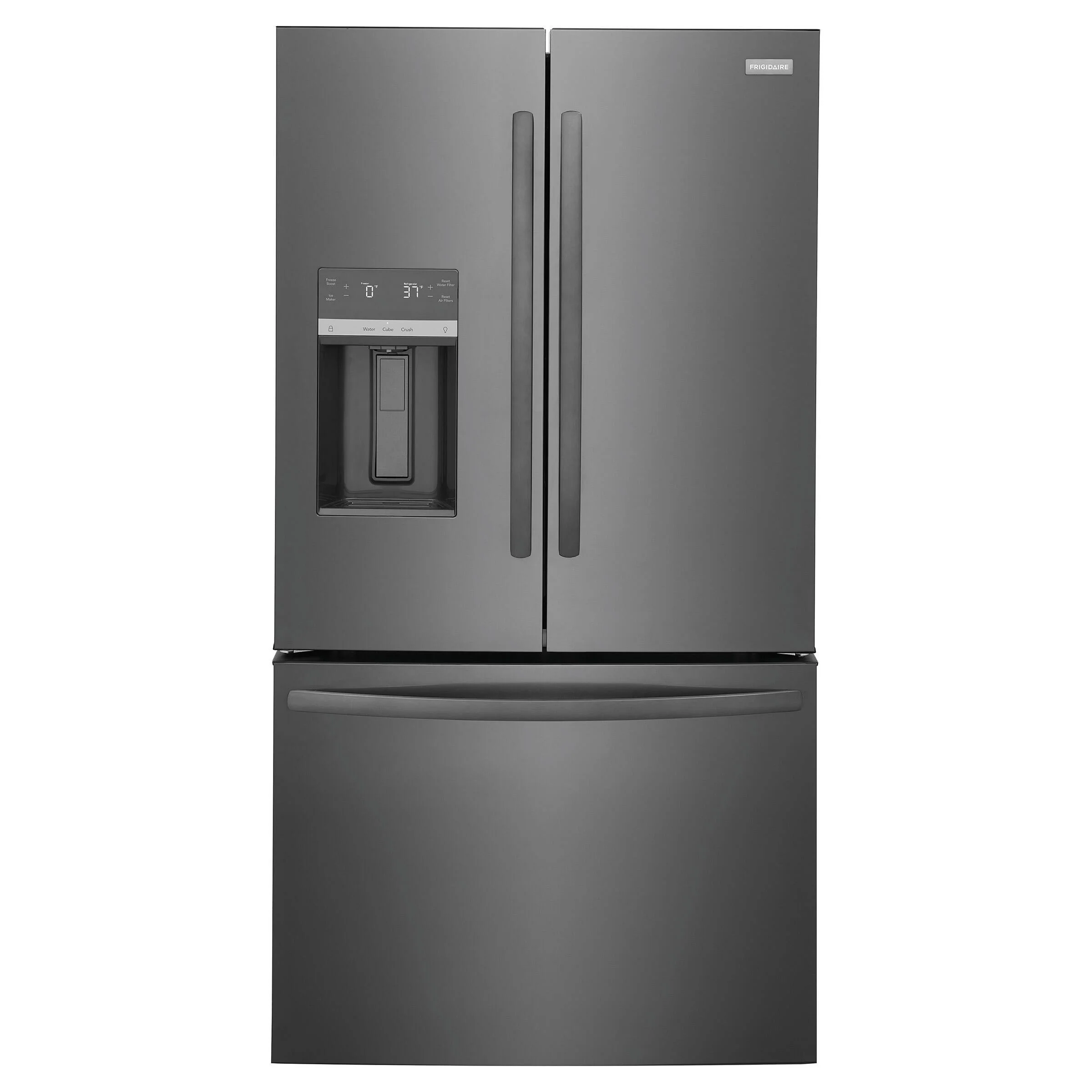 FRIGIDAIRE 36 IN. 27.8 CU.FT. BLACK STAINLESS STEEL FRENCH DOOR REFRIGERATOR WITH ICE AND WATER DISP - Inhomebuy
