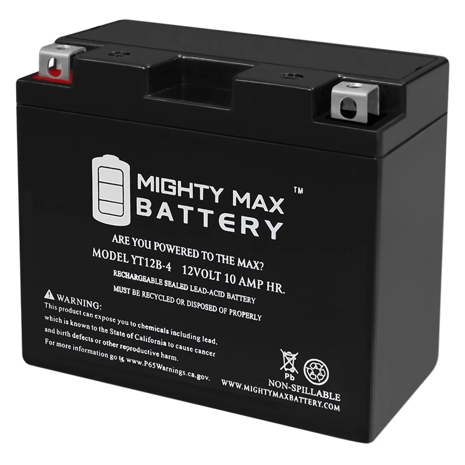 YT12B-4 SLA 12V 10Ah Battery for Yamaha XVS650 V-Star All 650cc 98-14 - Inhomebuy