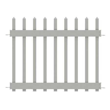 YARDLINK Multi-Purpose Fence 4-ft H x 3-ft W Black Steel Flat-top Garden Fence Panel | 795010 - Inhomebuy
