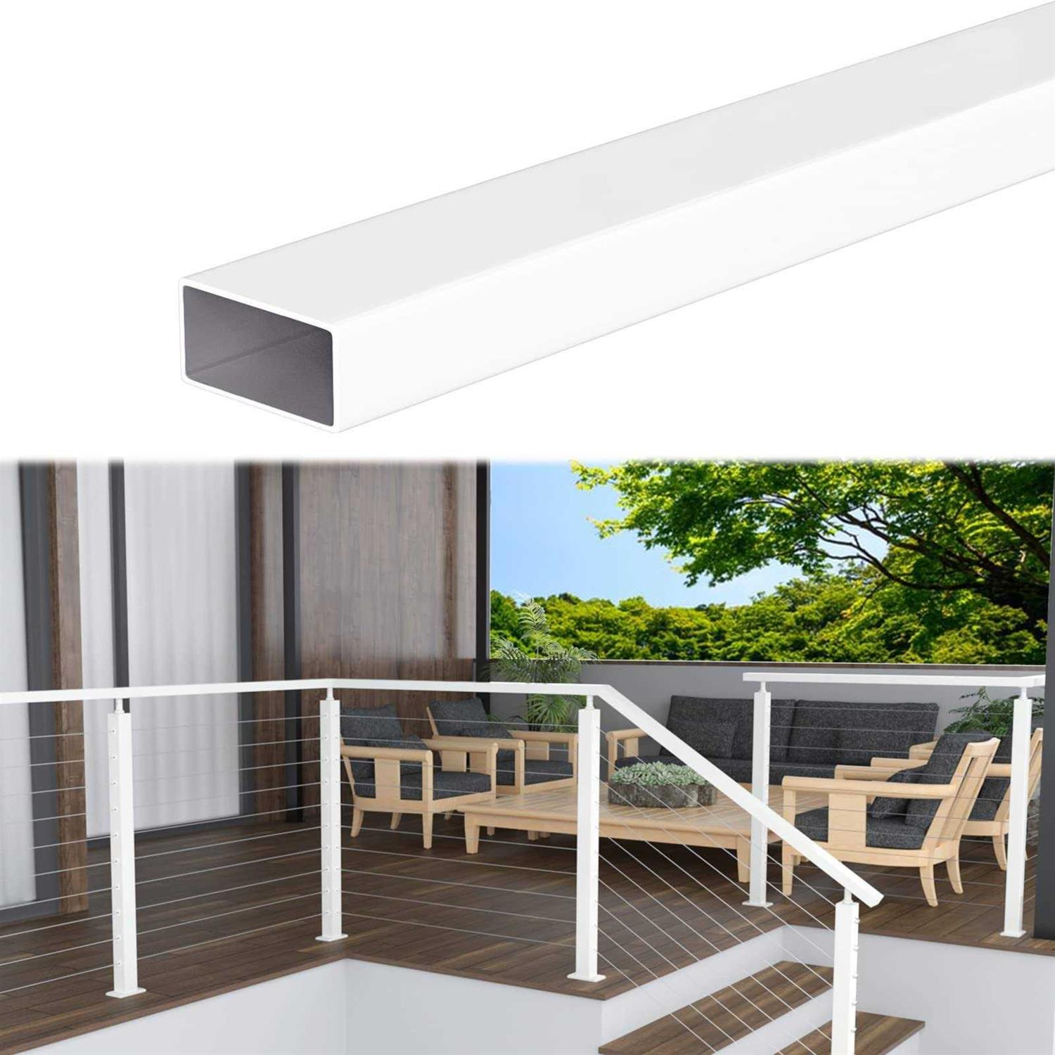 Muzata 6’6 LED Aluminum Lights Black Handrail HL11 BPA - Inhomebuy