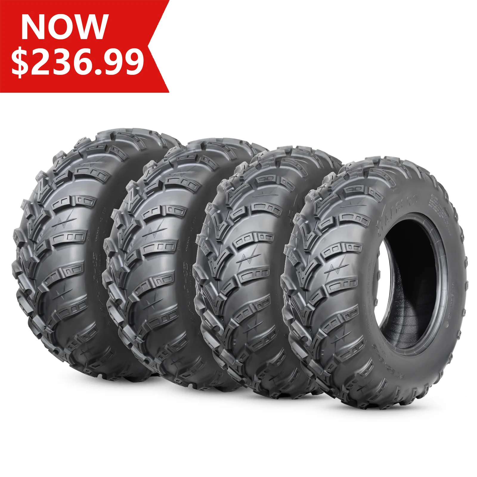 6PR ATV/UTV Tires 25x8-12 Front & 25x10-12 Rear All Terrain 15mm Tread Depth 25x8x12 25x10x12 Trail Sand Off-Road Tires Set of 4 - Inhomebuy