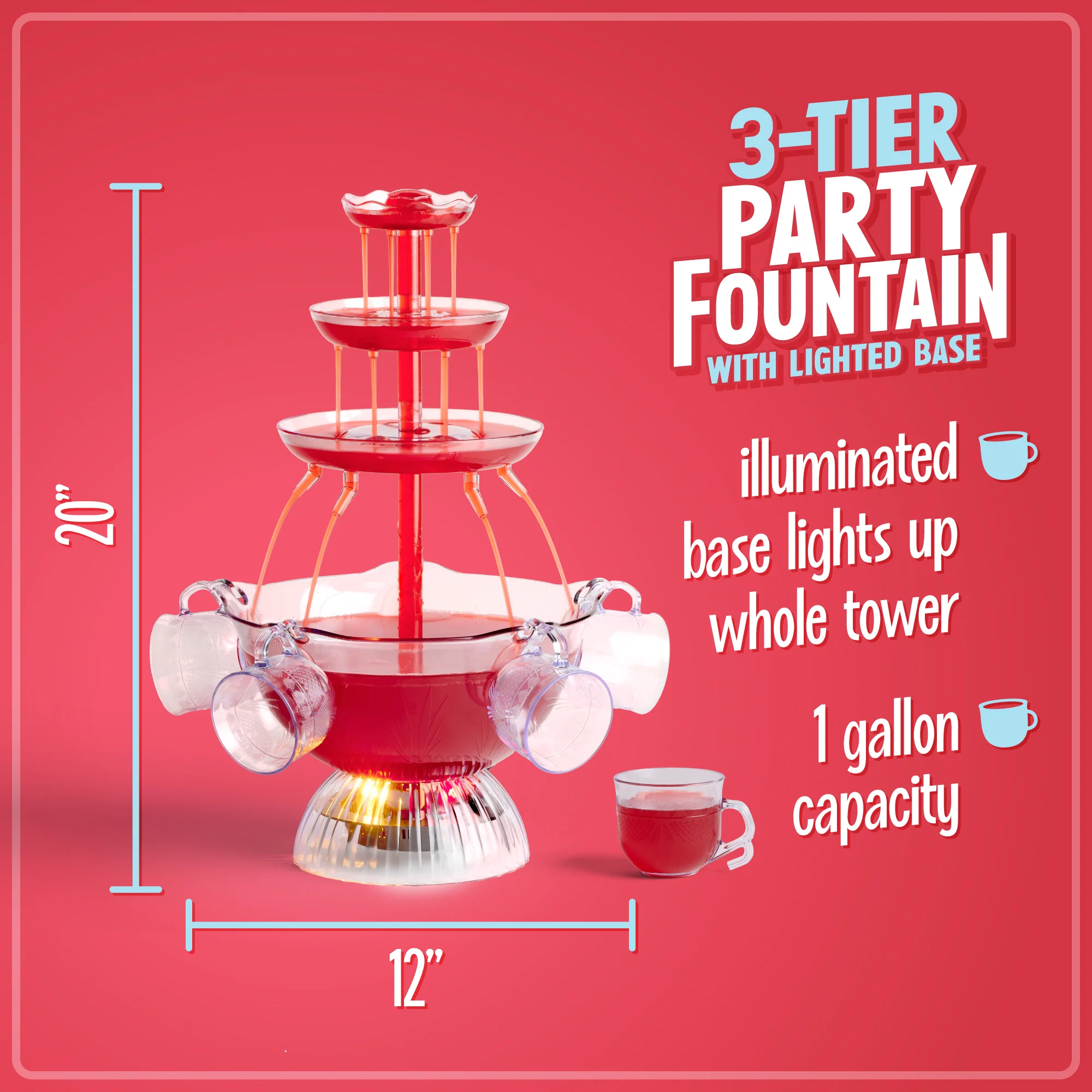 Lighted Party Fountain - Inhomebuy