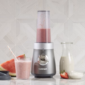Cuisinart Compact Blender & Juice Extractor Combo: 450W, 16oz travel cup, metallic gray | BJC-550C - Inhomebuy